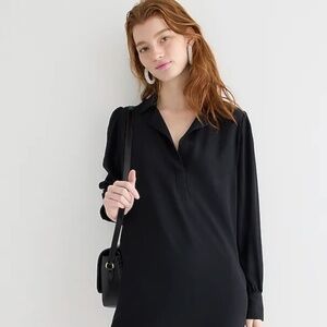 J. Crew NWT Classic Black Shirt Dress